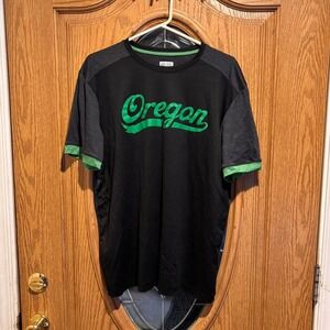 Box Seat Clothing Co Oregon Graphic T Shirt Men's XL Black Green Short Sleeve